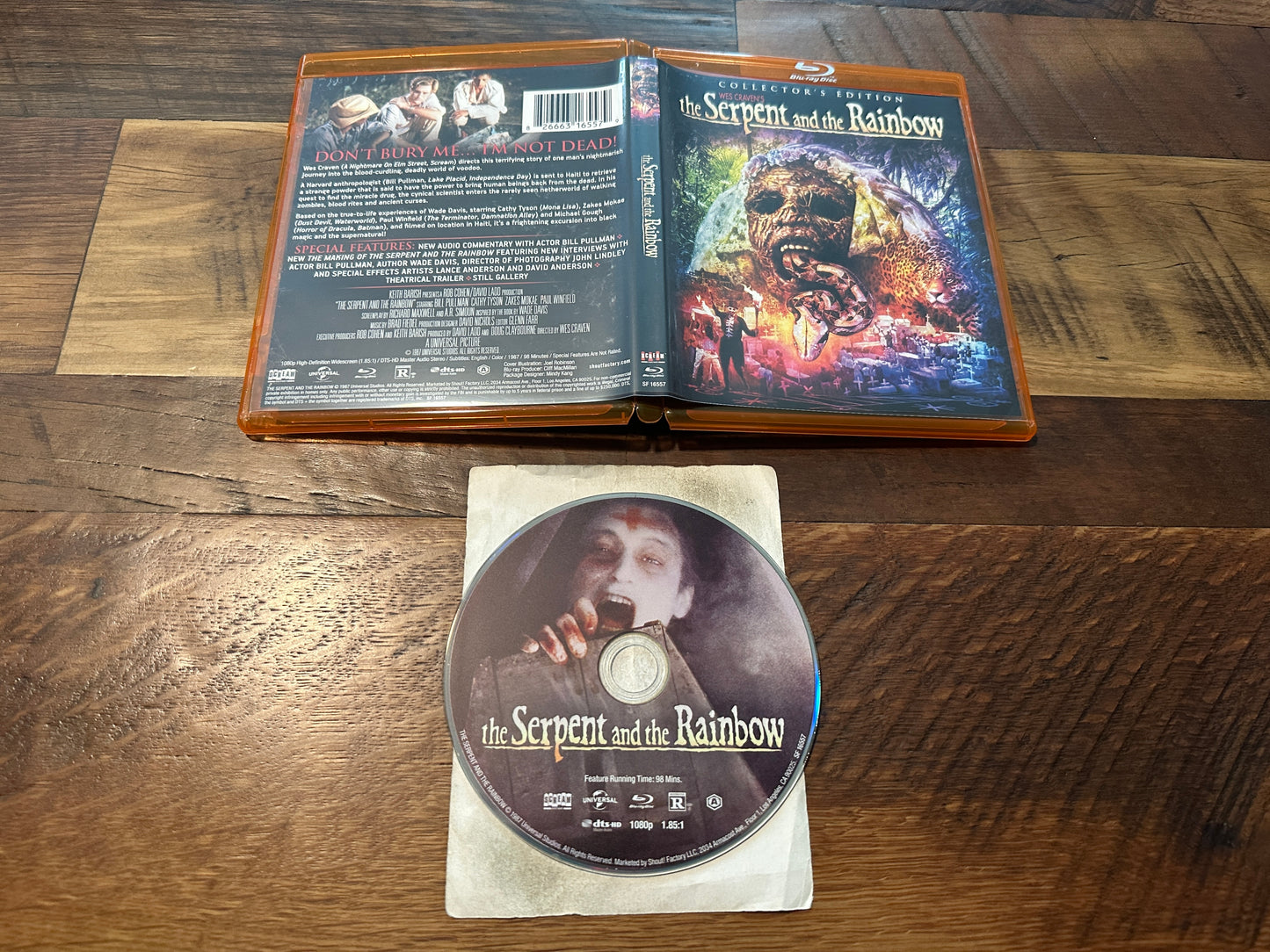 The Serpent and the Rainbow (Blu ray, Collector’s Edition, 80’s Horror Classic)