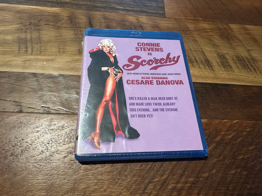 Scorchy (Blu ray, Shout Factory, 70’s Classic, Connie Steven, NEW)