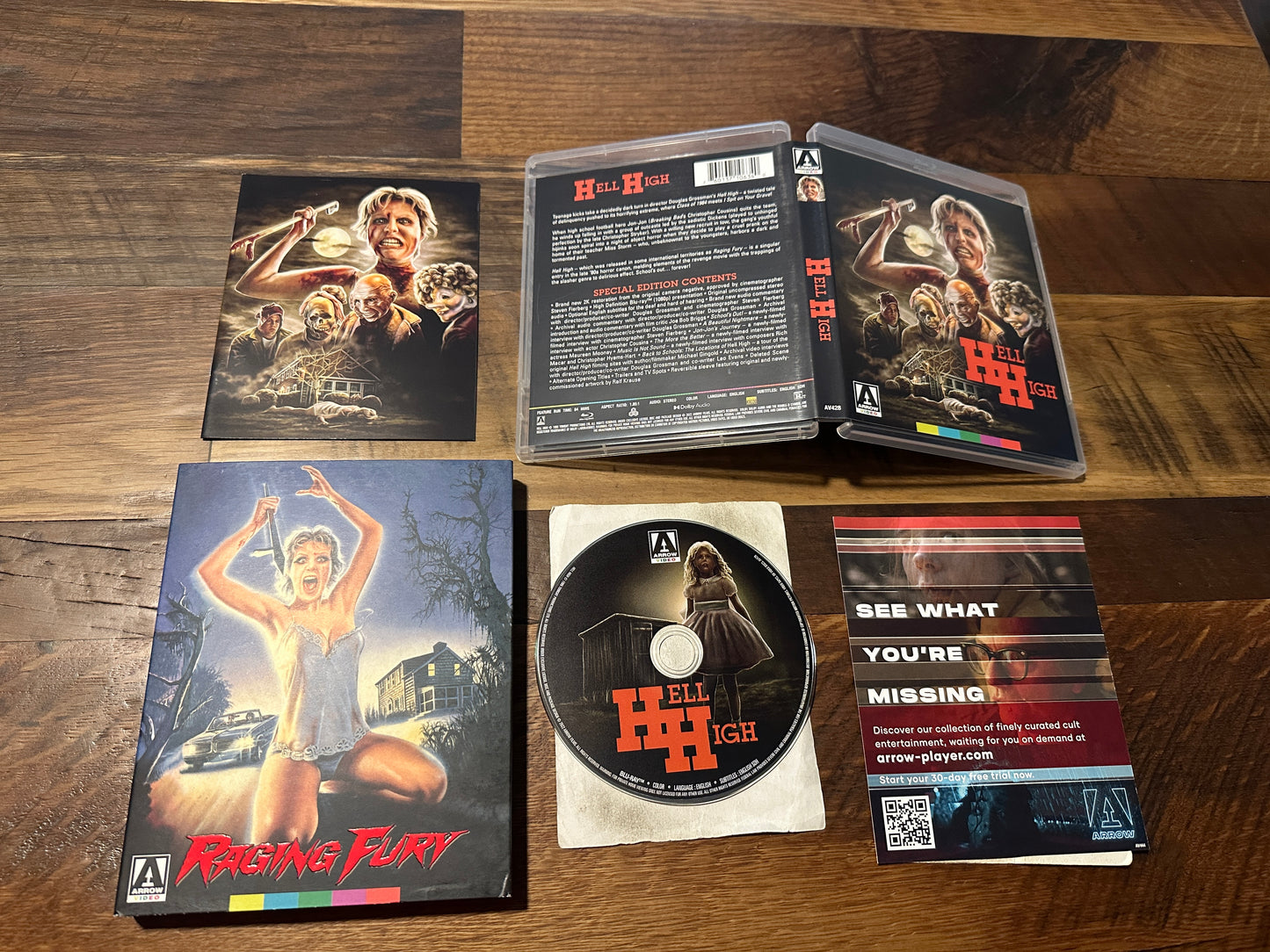 Hell High (Blu ray, Arrow Video, Raging Fury Slipcover, Booklet, Special Ed)