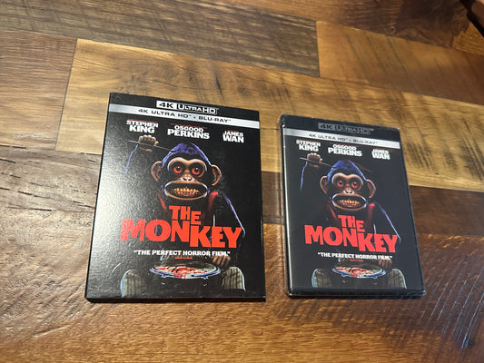 The Monkey 4K Ultra HD/Blu ray-Neon-Slipcover-Stephen King Horror-NEW