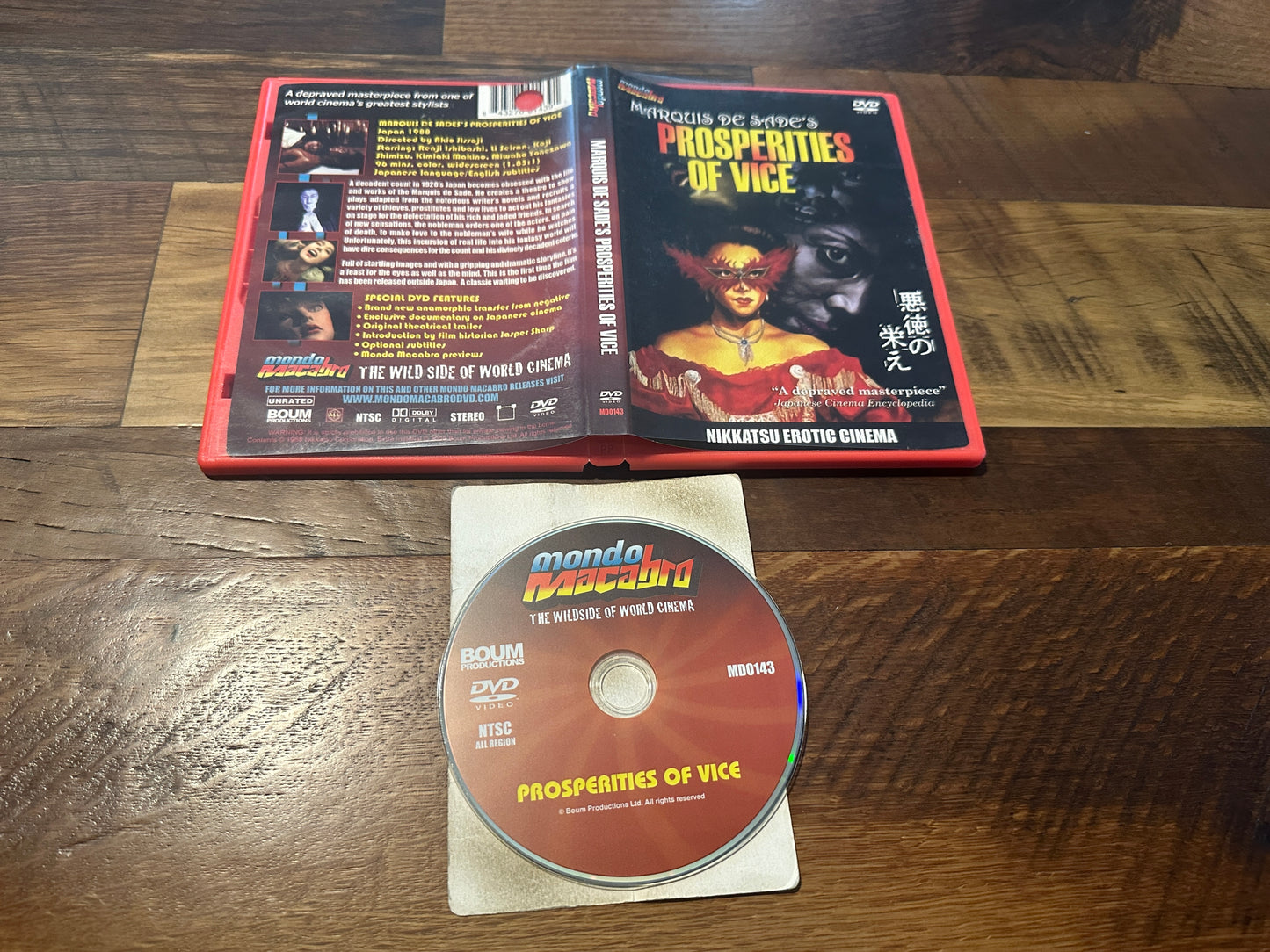 Marquis De Sade’s Prosperities Of Vice (DVD, Nikkatsu Erotic Cinema, Mondo Macabro)