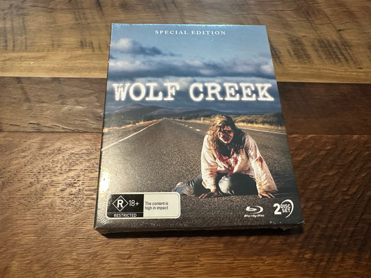 Wolf Creek Blu ray-Viavision-Special Ed-Slipcase-2 Disc Set-NEW