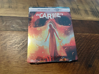 Carrie (4K Ultra HD/Blu ray, Scream Factory, Steelbook, 3 Disc, NEW)