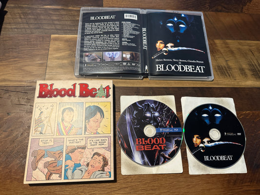 Blood Beat Blu ray/DVD-Vinegar Syndrome-Comic Slipcover-80’s Horror-2 Disc