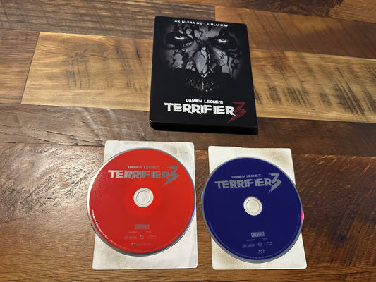 Terrifier 3 4K Ultra HD/Blu ray-Damien Leone’s Classic-Steelbook-No Dig
