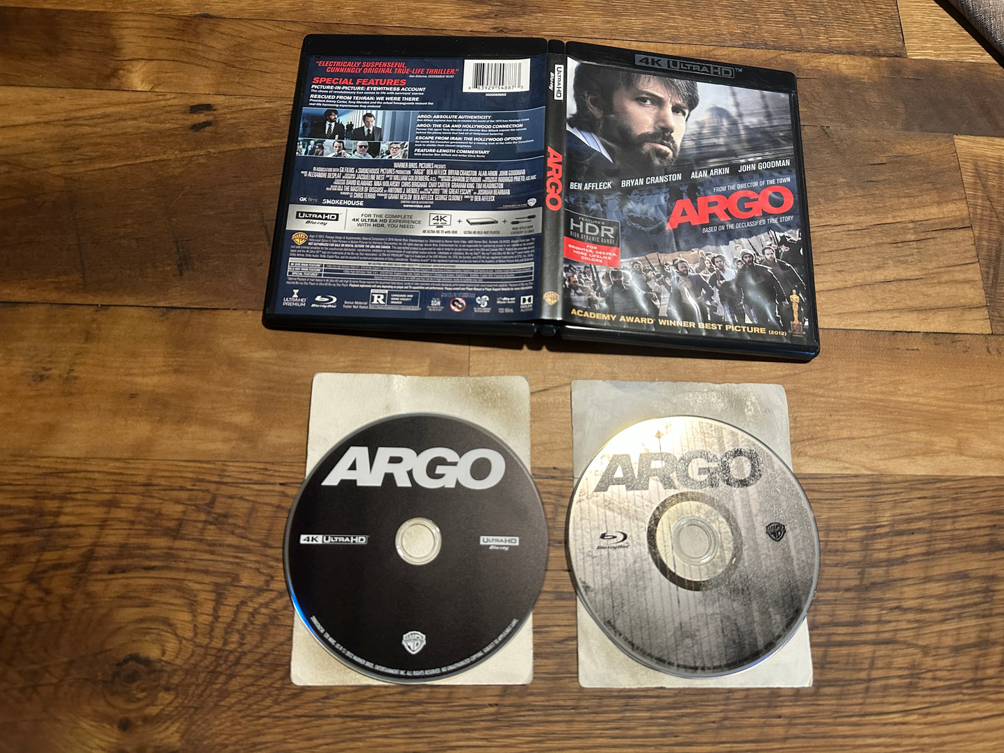 Argo (4K Ultra HD/Blu ray, Warner Bros, Ben Affleck Classic, No Digital)