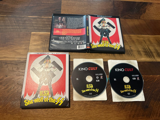 Ilsa She Wolf Of The SS (4K Ultra HD/ Blu ray, Kino Lorber, Slipcover)