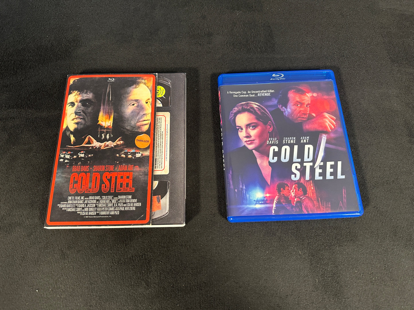 Cold Steel (Blu ray, Alliance Entertainment, VHS Slipcover)