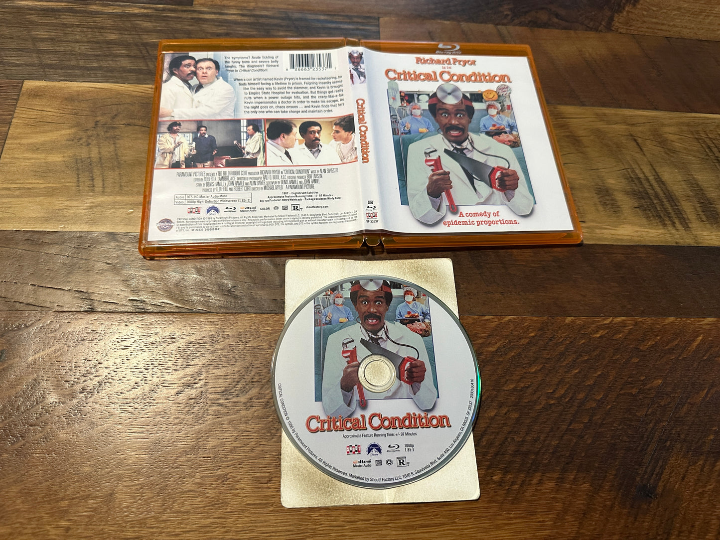 Critical Condition (Blu ray, Shout Factory, Richard Pryor 80’s Classic)
