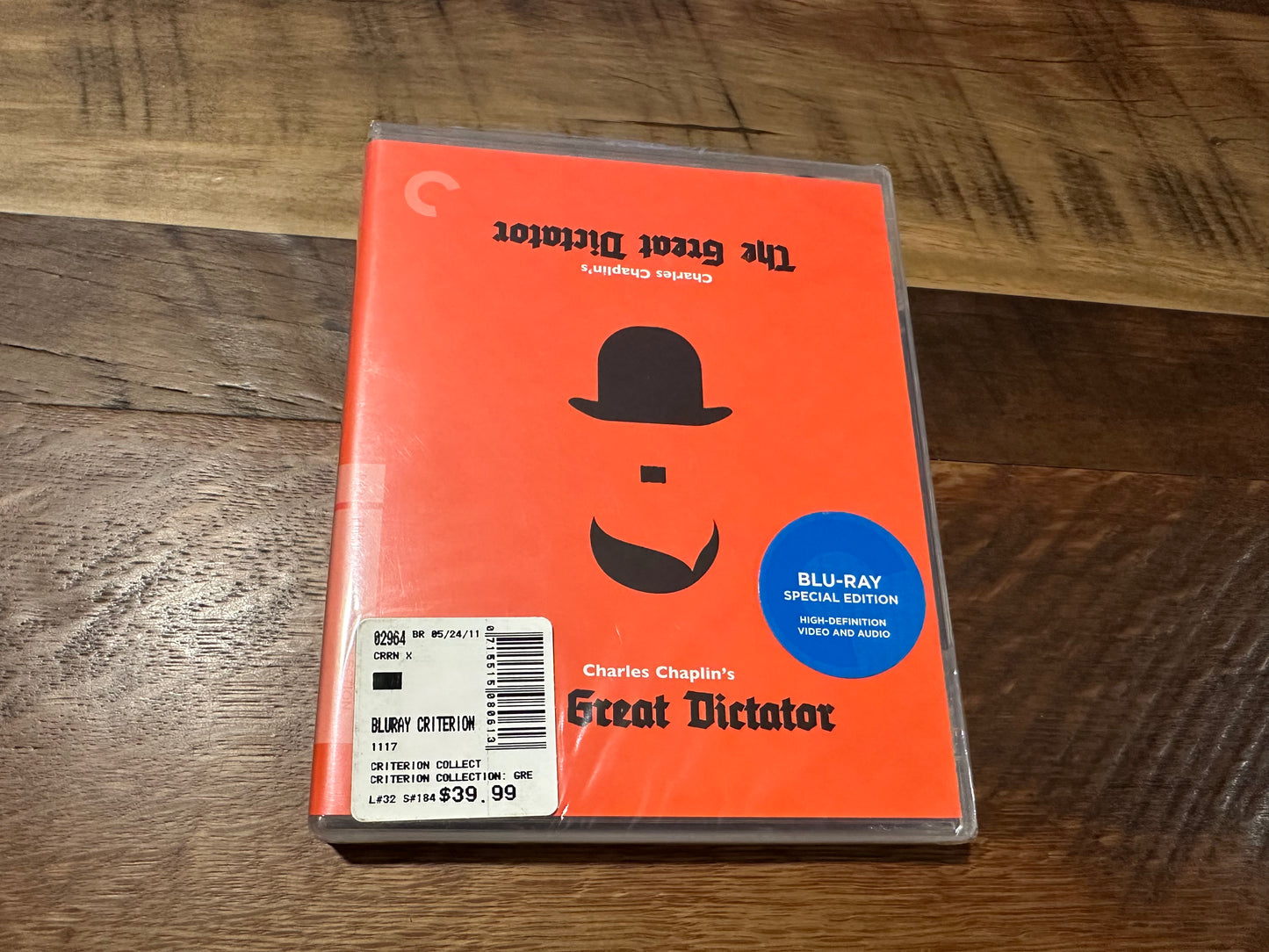 The Great Dictator Blu ray-Criterion Collection-Chaplin-NEW