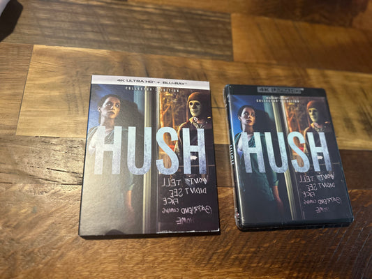 Hush 4K Ultra HD/Blu ray-Scream Factory-Collector’s Ed-Slipcover-NEW