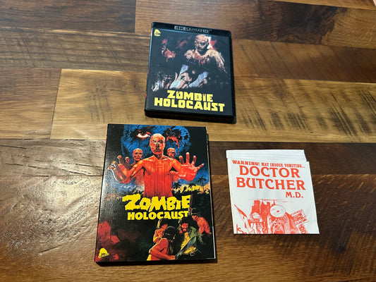 Zombie Holocaust (4K Ultra HD, Severin Films, 4 Disc, Slipcover, Barf Bag)