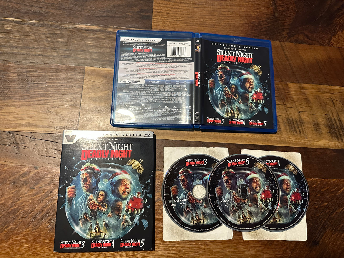 Silent Night Deadly Night Collection Blu ray-Vestron-Slipcover-No Digital