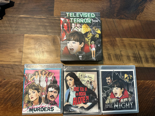 Televised Terror Volume 1 (Blu ray, Vinegar Syndrome, Boxset, 3 Movies, NEW)