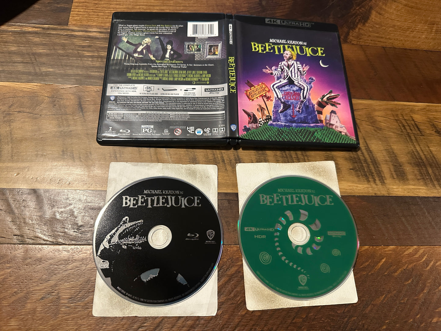 Beetlejuice (4K Ultra HD/Blu ray, Warner Bros, 2 Disc, Tim Burton, No Digital)