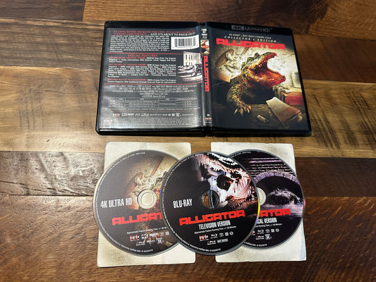 Alligator (4K Ultra HD/Blu ray, Scream Factory, 3 Disc, Collector’s Ed)