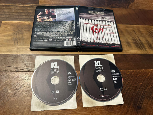 Cujo 4K Ultra HD/Blu ray-Kino Lorber-80’s Horror Classic-2 Disc-