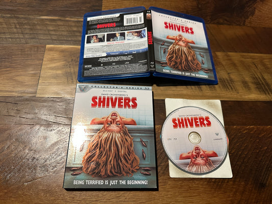Shivers (Blu ray, Vestron Video, Slipcover, David Cronenberg, No Digital)