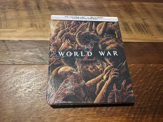 World War Z 4K Ultra HD/Blu ray-Scream Factory-Steelbook-DENTED-NEW