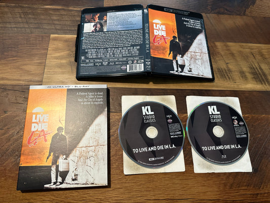 To Live And Die In L.A. 4K Ultra HD/Blu ray-Kino Lorber-OOP Slipcover-
