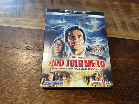 God Told Me To 4K Ultra HD/Blu ray-Blue Underground-Slipcover-NEW