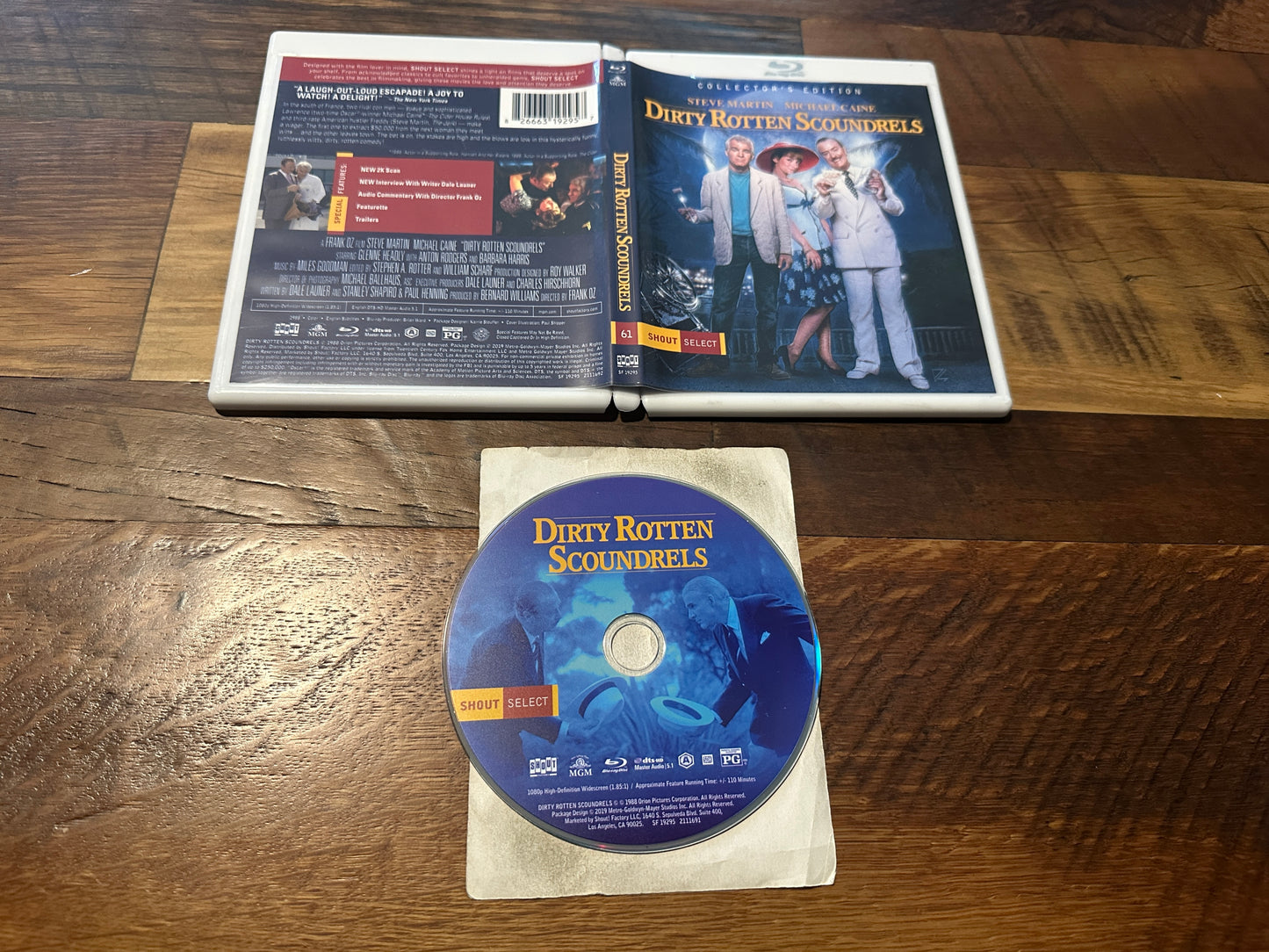 Dirty Rotten Scoundrels (Blu ray, Shout Select, Collector’s Edition, 80’s Classic)
