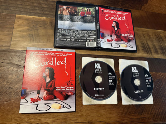 Curdled 4K Ultra HD/Blu ray-Kino Lorber-Slipcover-90’s Classic-Widescreen