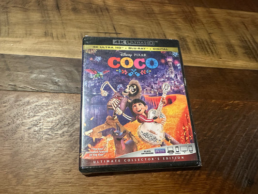 Coco 4K Ultra HD/Blu ray-Disney-2 Disc-Widescreen-NEW