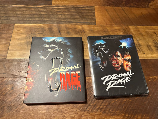 Primal Rage (4K Ultra HD/Blu ray, Vinegar Syndrome, Slipcover, 2 Disc, NEW)