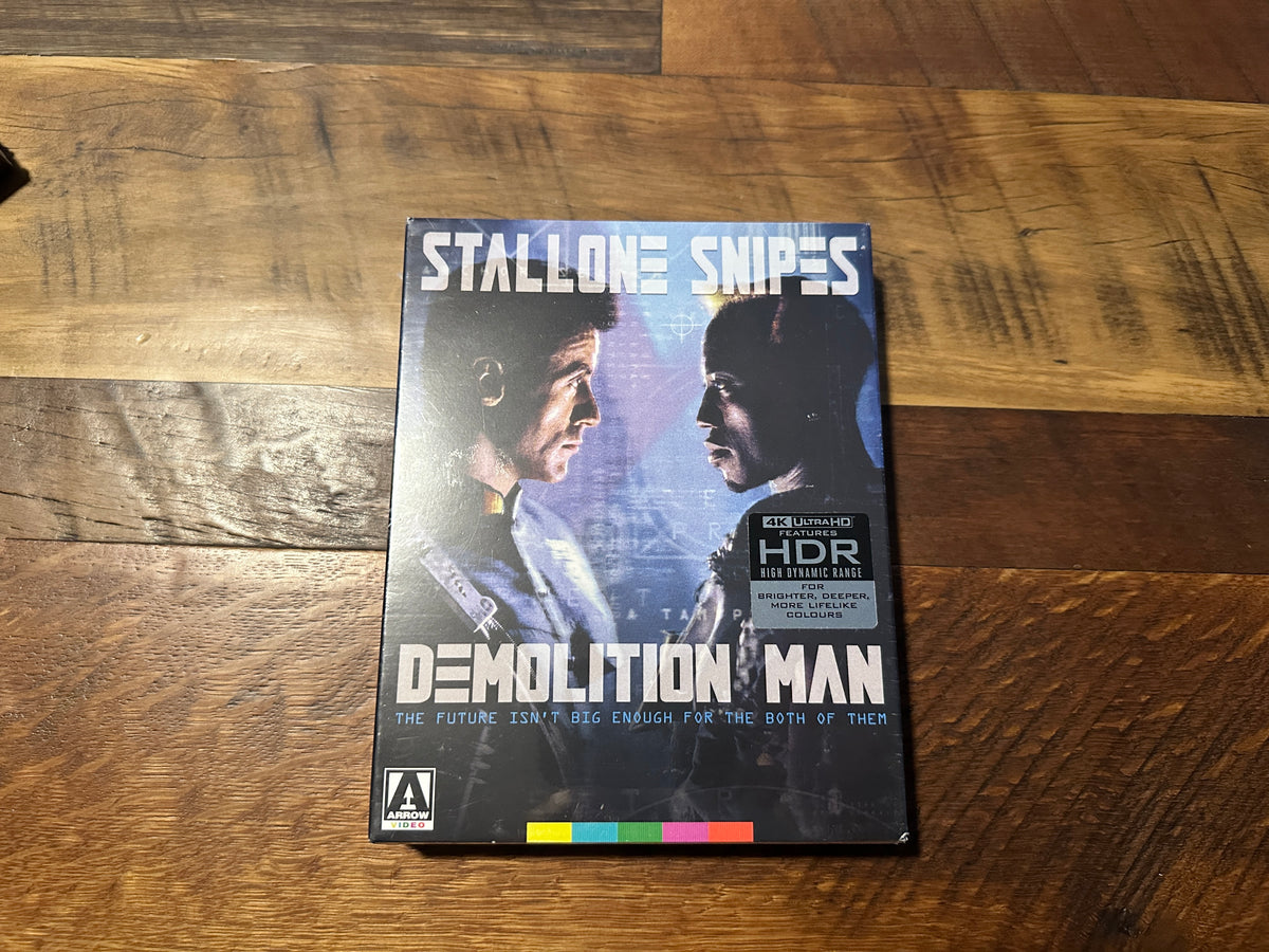 Demolition Man (4K Ultra HD, Arrow Video, Limited Edition, Stallone, NEW)