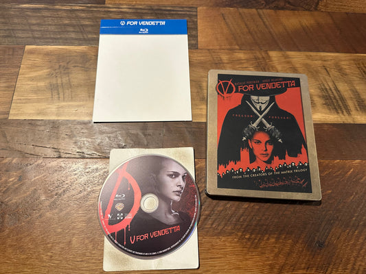 V For Vendetta Blu ray-Warner Bros-Steelbook-Widescreen-