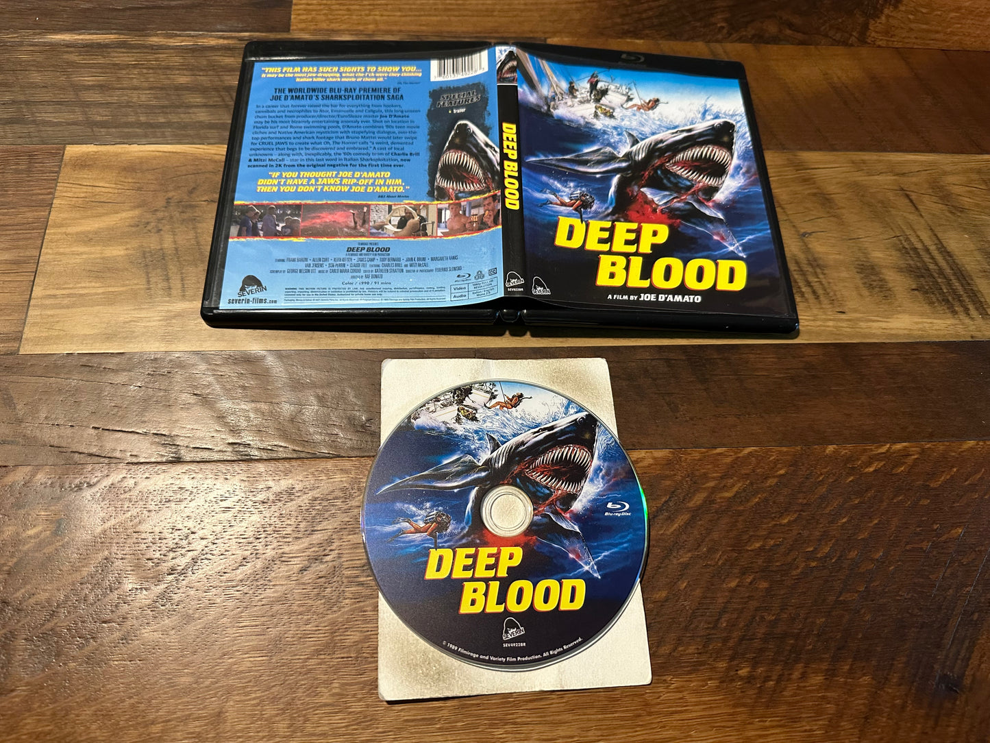 Deep Blood Blu ray-Severin Films-90’s Shark Horror-Widescreen