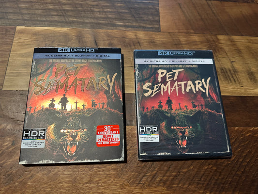 Pet Sematary 4K Ultra HD/Blu ray-Stephen King Classic-2 Disc-NEW/Sealed
