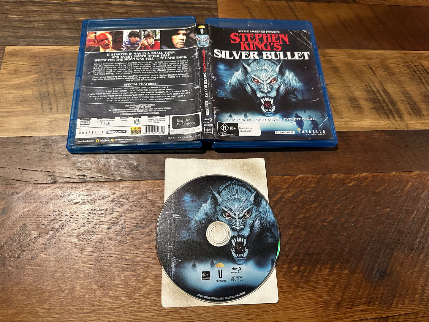 Silver Bullet Blu ray-Umbrella Ent-Region B-Stephen King Classic