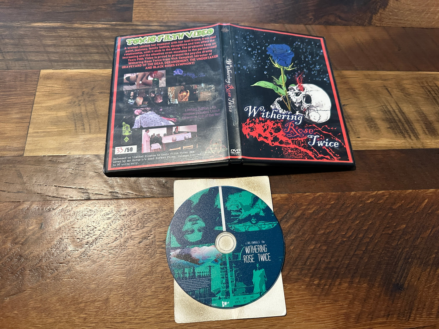 Withering Rose Twice DVD-R Toxic Fifth Video-Obscure Horror-ONLY 50 Made
