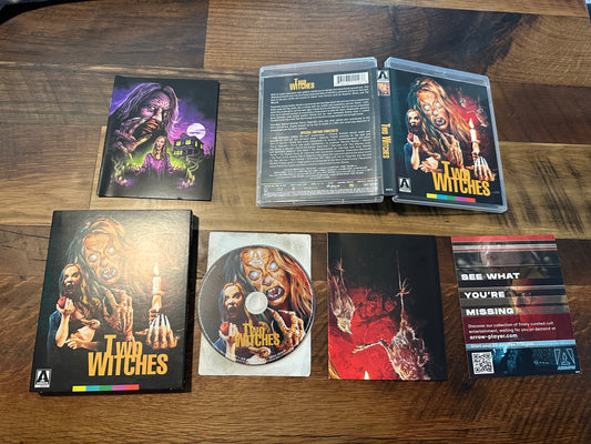 Two Witches Blu ray-Arrow Video-Slipcover-Booklet & Poster-Special Ed