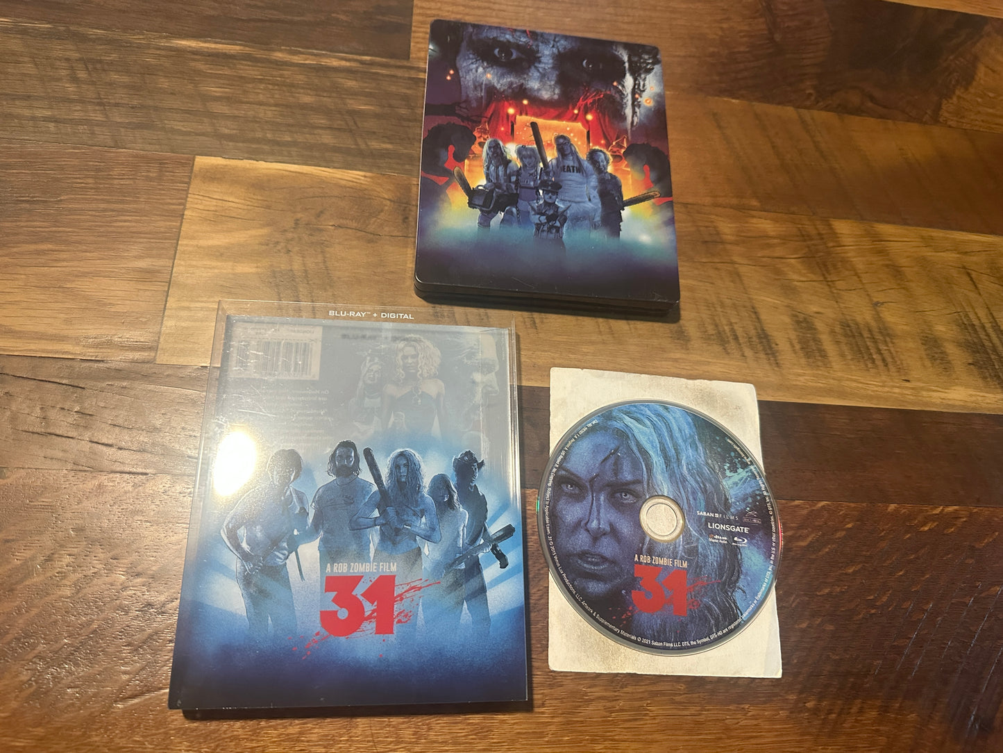 31 Blu ray-Lionsgate-Steelbook-Slipcover-Rob Zombies-No Digital