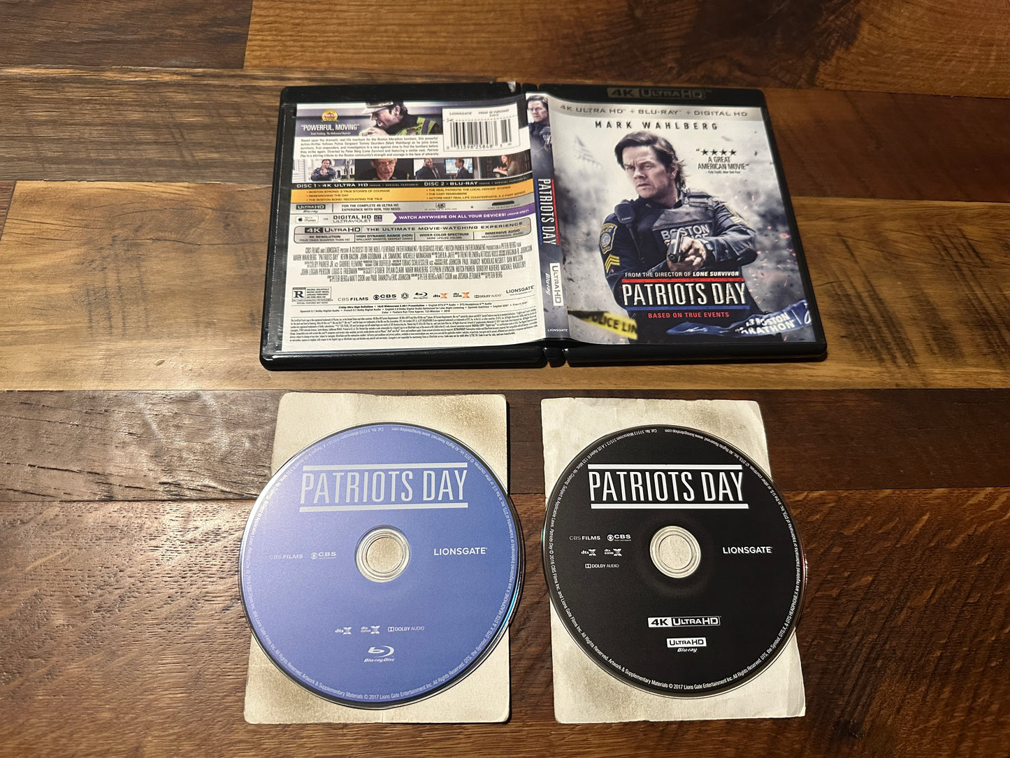 Patriots Day (4K Ultra HD/Blu ray, Lionsgate, Mark Wahlberg, No Digital)