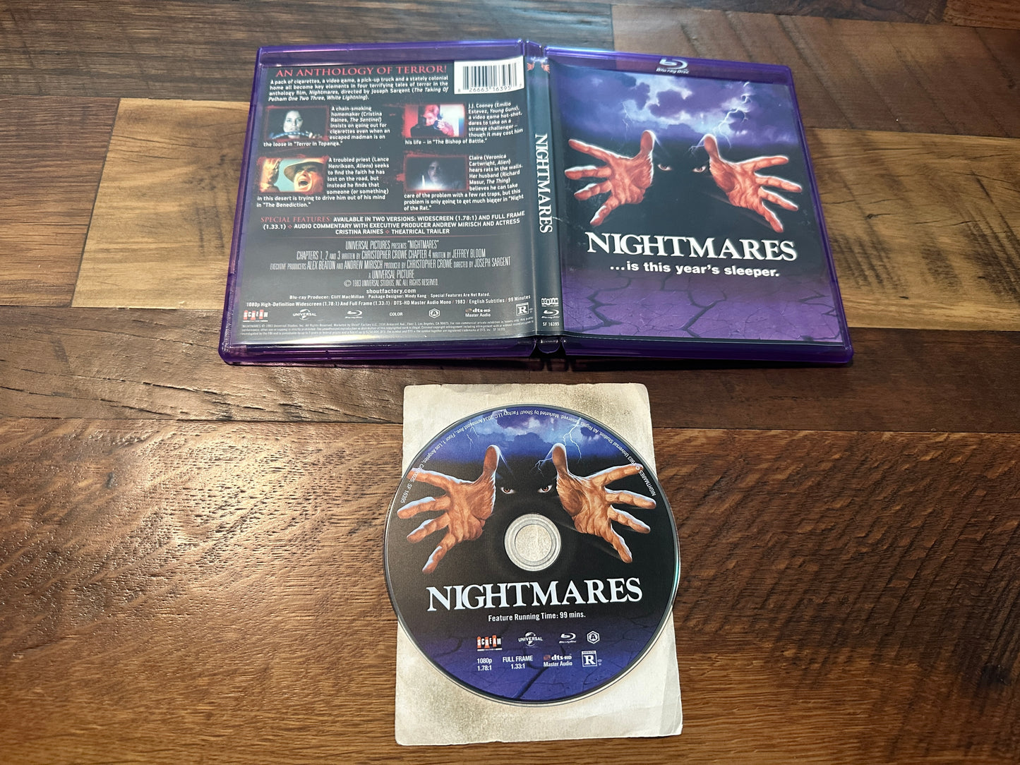 Nightmares (Blu ray, Scream Factory, 80’s Horror Classic, Widescreen)