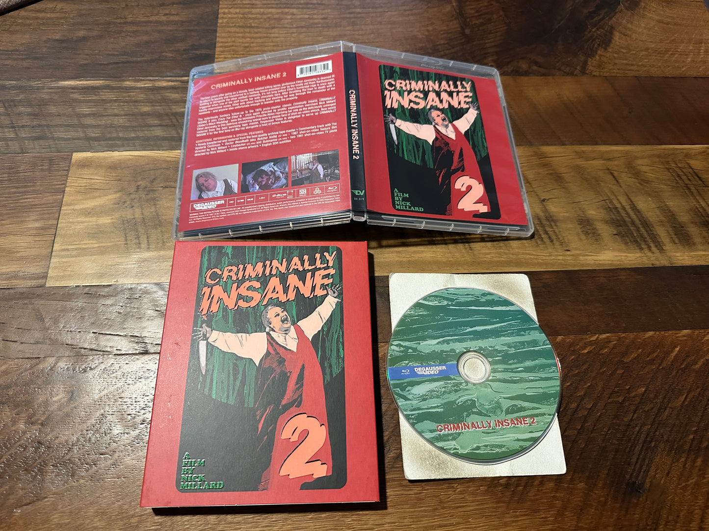 Criminally Insane 2 (Blu ray, Vinegar Syndrome, Vinegar Slipcover, 80’s Classic)