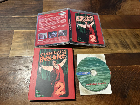 Criminally Insane 2 (Blu ray, Vinegar Syndrome, Vinegar Slipcover, 80’s Classic)