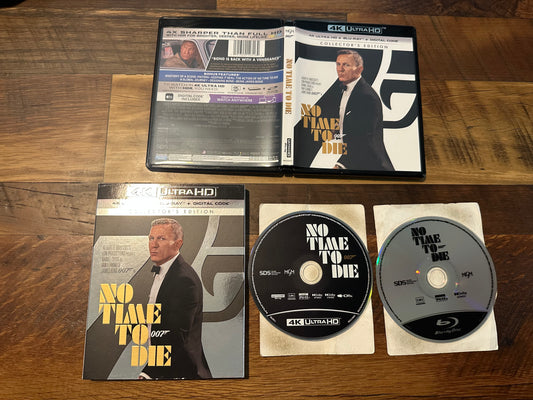 No Time To Die 4K Ultra HD/Blu ray-Slipcover-2 Disc-Collector’s Ed-No Digital