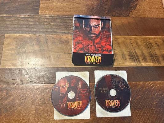 Kraven 4K Ultra HD/Blu ray-Sony Pictures-Steelbook-2 Disc-No Digital