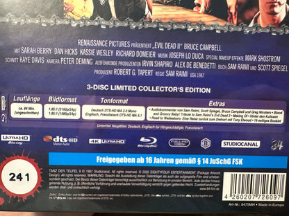 The Evil Dead 2 4K Ultra HD/Blu ray-Mediabook-84 Ent-666 Made-Region B-NEW