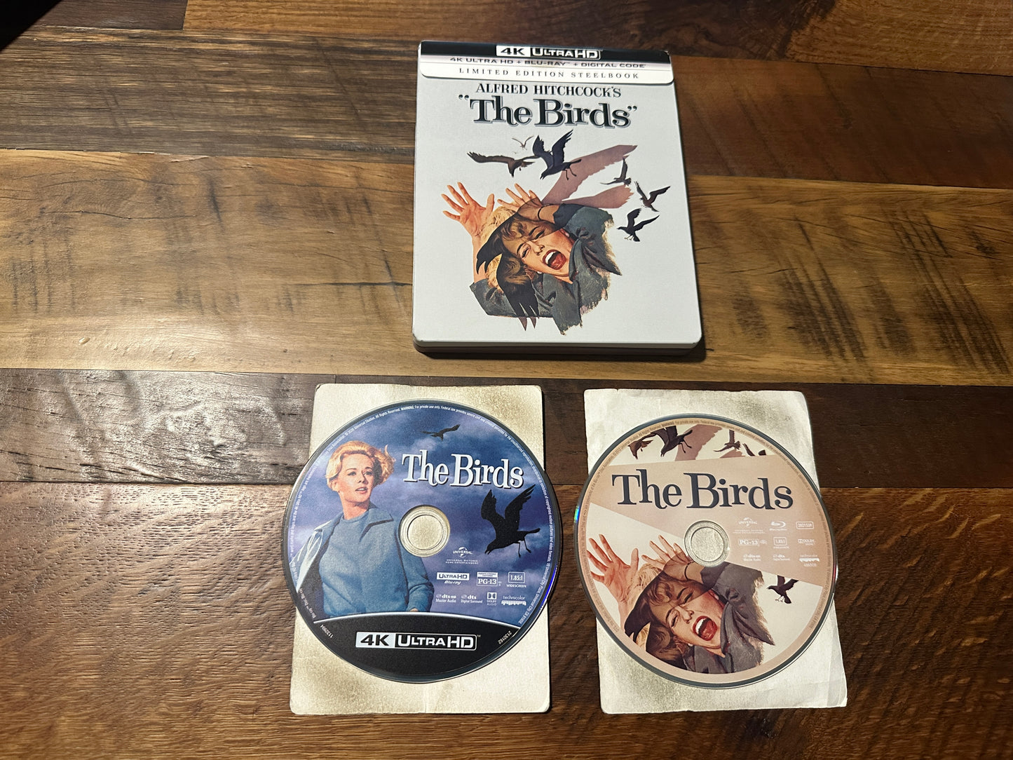 The Birds (4K Ultra HD/Blu ray, Universal, Steelbook, Limited Ed, No Digital)