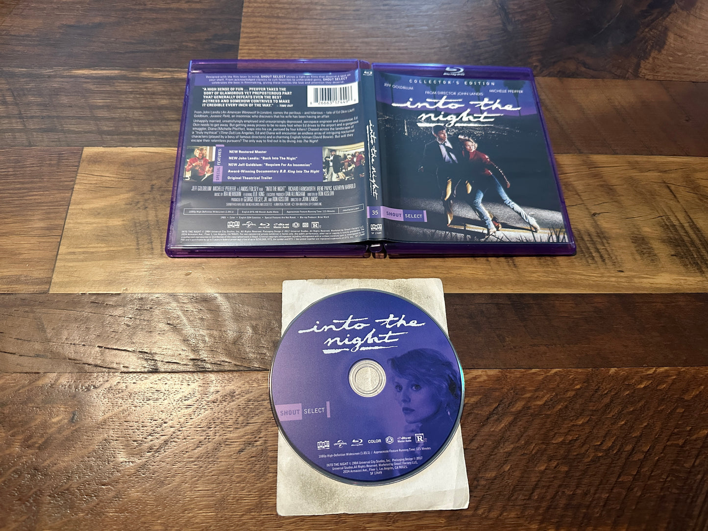 Into The Night (Blu ray, Shout Select, Collector’s Edition, 80’s Classic)