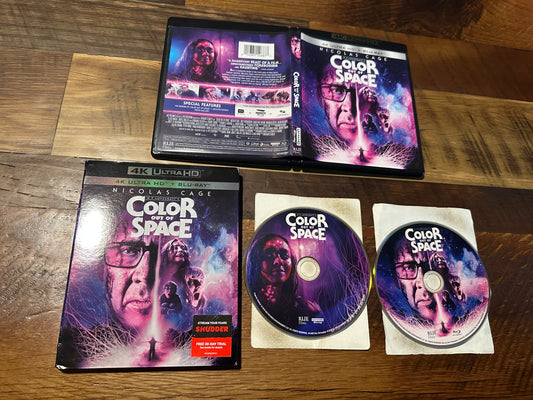 Color Out Of Space (4K Ultra HD/ Blu ray, RLJE Films, Slipcover, Nicholas Cage)