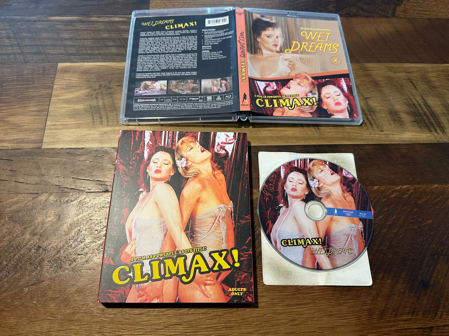 Climax! & Wet Dreams Blu ray-Vinegar Syndrome Peekarama-Slipcover-