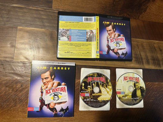 Ace Ventura (4K Ultra HD/Blu ray, Shout Select, Slipcover, Jim Carrey)