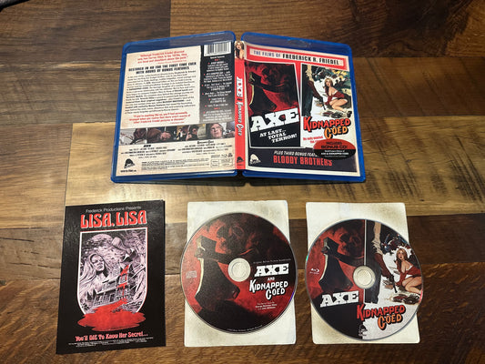 Axe Blu ray-Severin Films-Frederick R. Friedel Classics-3 Movies